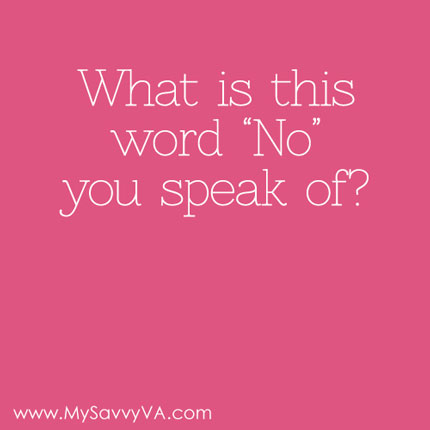 What is this word “No”?