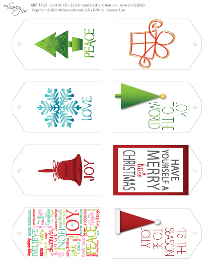 Free Printable Gift Tags